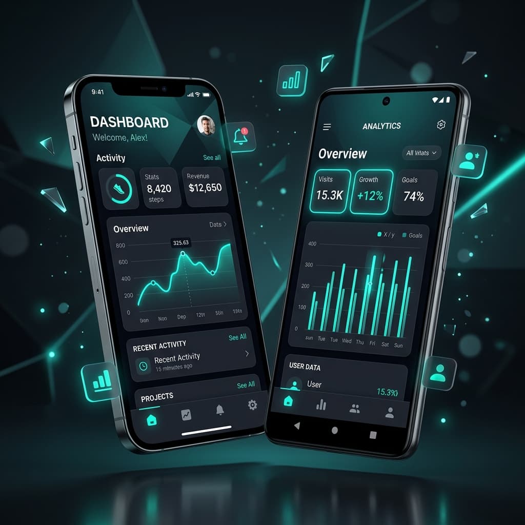 Mobile Applications Studio Design Lightechouse Mobile Applications - High-performance native iOS and Android apps powered by cross-platform React Native codebases.